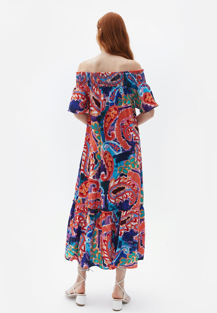 Women Mixed Loose Fit Maxi Dress
