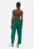 Women Green High Rise Baggy Fit Pants