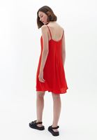 Women Red Mini Dress with Thin Straps