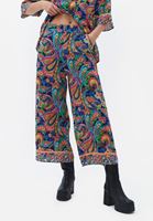Bayan Çok Renkli Yüksek Bel Culotte Pantolon