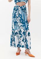 Women Mixed Loose Fit Maxi Skirt