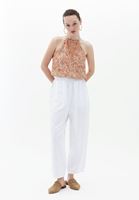 Bayan Çok Renkli Dantelli Halter Yaka Crop Atlet