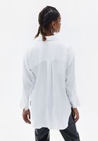 Women White Loose Fit Shirt with Pocket Detail