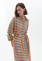 Women Mixed Loose Fit Maxi Kimono