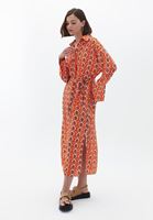 Women Mixed Loose Fit Maxi Kimono