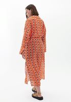 Women Mixed Loose Fit Maxi Kimono