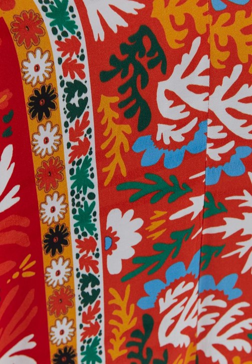 Kimono ve Desenli Pantolon Kombini