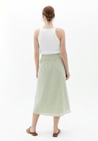 Women Green High Rise Midi Skirt