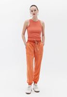 Women Orange Soft Touch Jogger Pants