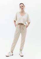 Women Beige Soft Touch Jogger Pants