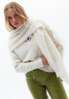 Women Cream Wool Blended Shawl