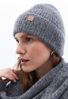 Women Grey Wool Blended Beany