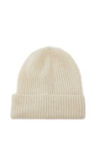 Women Cream Wool Blended Beany