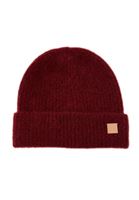 Women Bordeaux Wool Blended Beany