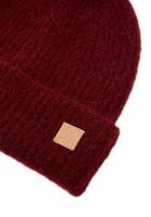 Women Bordeaux Wool Blended Beany