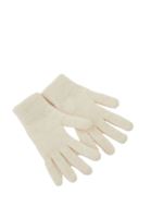 Women Cream Wool Blended Gloves