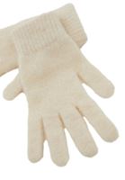 Women Cream Wool Blended Gloves