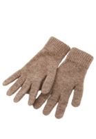 Women Beige Wool Blended Gloves