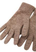 Women Beige Wool Blended Gloves