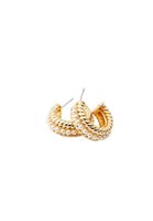 Women Gold Hoop Ear Ring with Pearl Detail