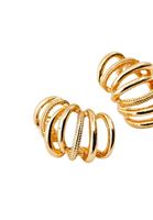 Women Gold Multi Hoop Ear Ring