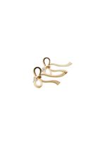 Women Gold Ear Ring with Bow Detail