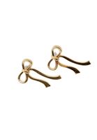 Women Gold Ear Ring with Bow Detail