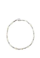 Women Silver Necklace with Bead Detail