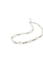 Women Silver Necklace with Bead Detail