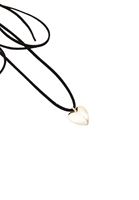 Women Gold Tie up Necklace with Heart Pendant