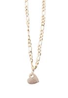 Women Gold Necklace with Heart Pendant