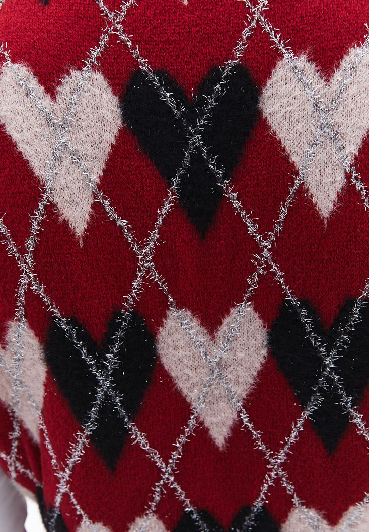 Women Mixed Jacquard Crop Sweater