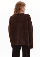 Women Brown V-Neck Sweater