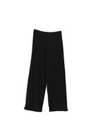 Women Black High Rise Wide Leg Knitwear Pants