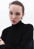 Women Black Soft Touch Crop Sweater