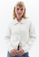 Women Cream Cardigan with Button Detail