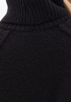 Women Black Wool Blended Turtle Neck Sweater