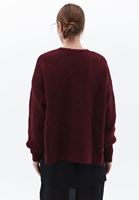 Women Bordeaux Soft Touch V-neck Sweater