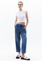 Women Blue Mid Rise Baggy Fit Denim Pants