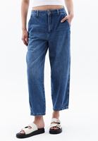 Women Blue Mid Rise Baggy Fit Denim Pants