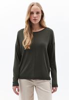 Women Green Boat Neck Knitwear Sweater