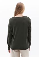 Women Green Boat Neck Knitwear Sweater