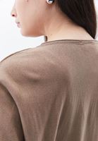 Women Beige V-neck Sweater