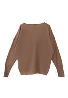 Women Beige V-neck Sweater