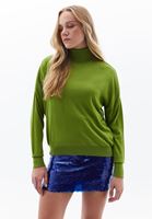 Women Green Turtle Neck Sweater