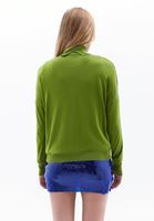 Women Green Turtle Neck Sweater