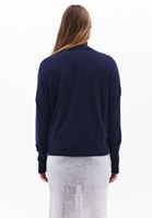 Women Navy Turtle Neck Sweater