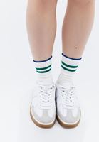 Women Green Striped Socks