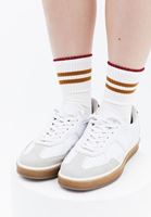 Women Yellow Striped Socks