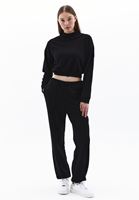 Women Black High Rise Jogger Pants